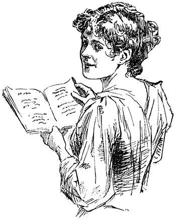 woman reading a book